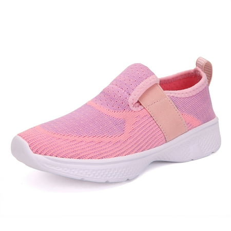 ReverseClock Kids Sneaker Lightweight Slip on Pink Running Shoes Size 10 for Toddler