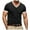 Black, variant on JAKANYQ Men's Tees Short Sleeved V Neck Solid Color Stitching Pocket T Shirt Top Classic Lightweight