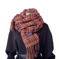 thumbnail image 4 of Splozh Scarf for Women Winter Warm Women Winter Tartan Scarf Ladies Warm Blanket Pashmina Shawl Brown,One Size, 4 of 4