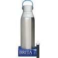 Brita Premium Stainless Steel Leak Proof Filtered Water Bottle, Silver