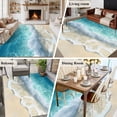 thumbnail image 6 of Summer Beach Coastal Area Rugs 8x10 for Living Room, Watercolor Seaside Waves Ocean Non Slip Washable Rug Runner, Low Pile Indoor Floor Carpet Mat Bathroom Rugs for Bedroom, Kids Room, 6 of 9