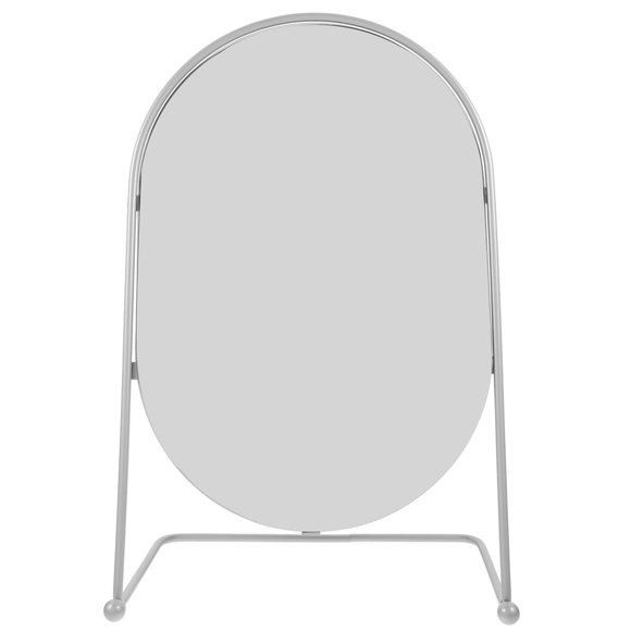 13 Inch Vanity Mirror Makeup Mirror With Stand Desk Mirrors For Table Living Room Bedroom Birthday Silver