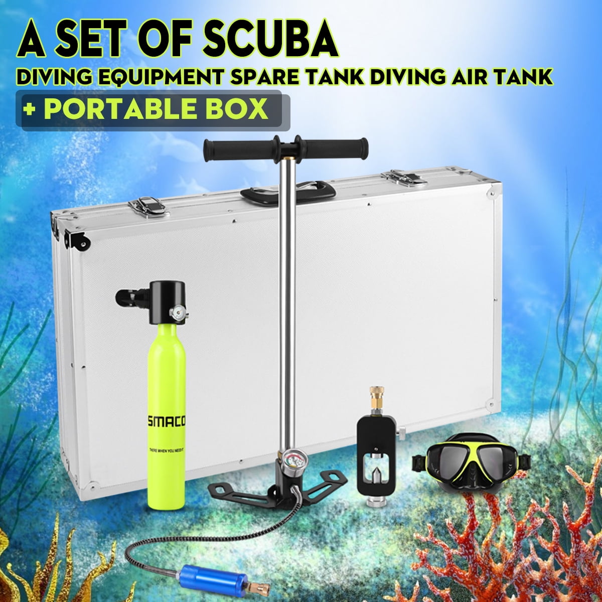 500ML Portable 3000PSI Mini Scuba Diving Equipment Air Tank Freedom