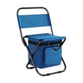 thumbnail image 1 of Silla de campamento heces de respaldo ultraligero taburete plegable taburete silla de asiento plegable para patio jardín jardín de viaje al aire libre Azul, 1 of 8