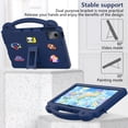 thumbnail image 3 of SaniMore for Lenovo Tab M11 5G 2024 EVA Kids Case, Skin-Proof Texture Pencil Holder Hand Strap Foldable Kickstand Shockproof Protective Case for Boys Girls, Navyblue, 3 of 8