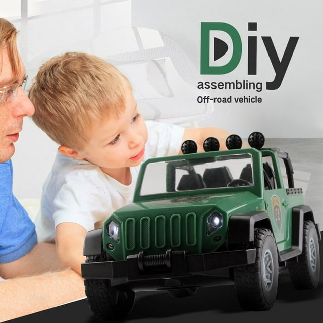 DIY Assembled Vehicle Car Off-road Truck With Engine Sounds LED Lights Great Gift idea for Birthdays