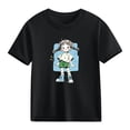 thumbnail image 4 of HADST Girls' Cute Print T-Shirts, Short Sleeve Crew Neck Casual Tops with Cartoon Graphic, Summer Tees for Daily Wear, 4 of 6
