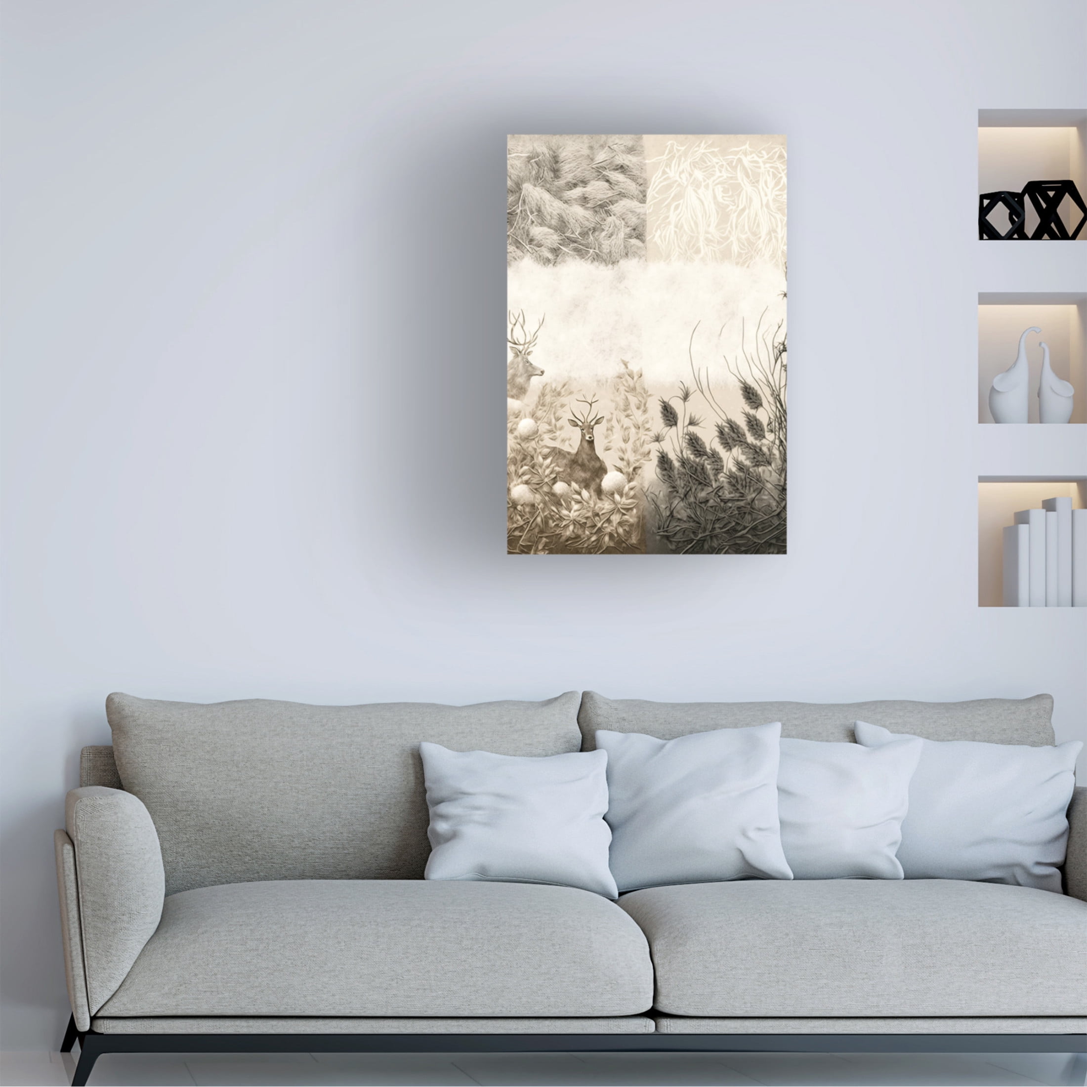 Canvas Wall Art - Ray Heere 'Nature Neutral Tone 9' Wall Art for Living Room, Bedroom, or Office Décor by Trademark Fine Art - 22 x 32 Inches