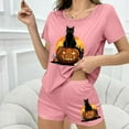 thumbnail image 5 of Hvot&aat Womens Halloween Pajamas Short Set Spooky Season Graphic Cute Tops and Shorts Loungewear, 5 of 6