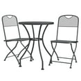 thumbnail image 2 of vidaXL 3 Piece Patio Dining Set Expanded Metal Mesh Anthracite, 2 of 10