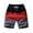 Red-82, variant on Owordtank Mens Summer Capris Flat Front Shorts Beach Color Block Cotton Bermuda Shorts