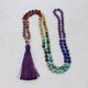 thumbnail image 3 of Collar de cuentas de oración Tibetana Budista de 8 Mm con Colgante de Borla de Arco iris Brillar, 3 of 3
