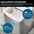 thumbnail image 2 of Máquina de hielo Whynter IMC-491DC portátil de acero inoxidable de 22 kg, 2 of 9