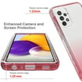 thumbnail image 6 of Mantto Samsung A52 Case 5G/4G, Full Body Clear Protection Case - Shock Proof edges Slim Hybrid Back Silicone Rubber TPU Bumper Gradient Phone Case for Samsung Galaxy A52 5G/4G - Red, 6 of 8