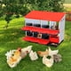 thumbnail image 4 of 8-hole red metal chicken nesting box-8 compartments egg laying box con roll-up design lid, 4 of 5