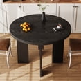thumbnail image 2 of Rophefx 44.9" Modern Round Dining Table for 4, Solid Wood Kitchen Table for Dining Room, Black, 2 of 8