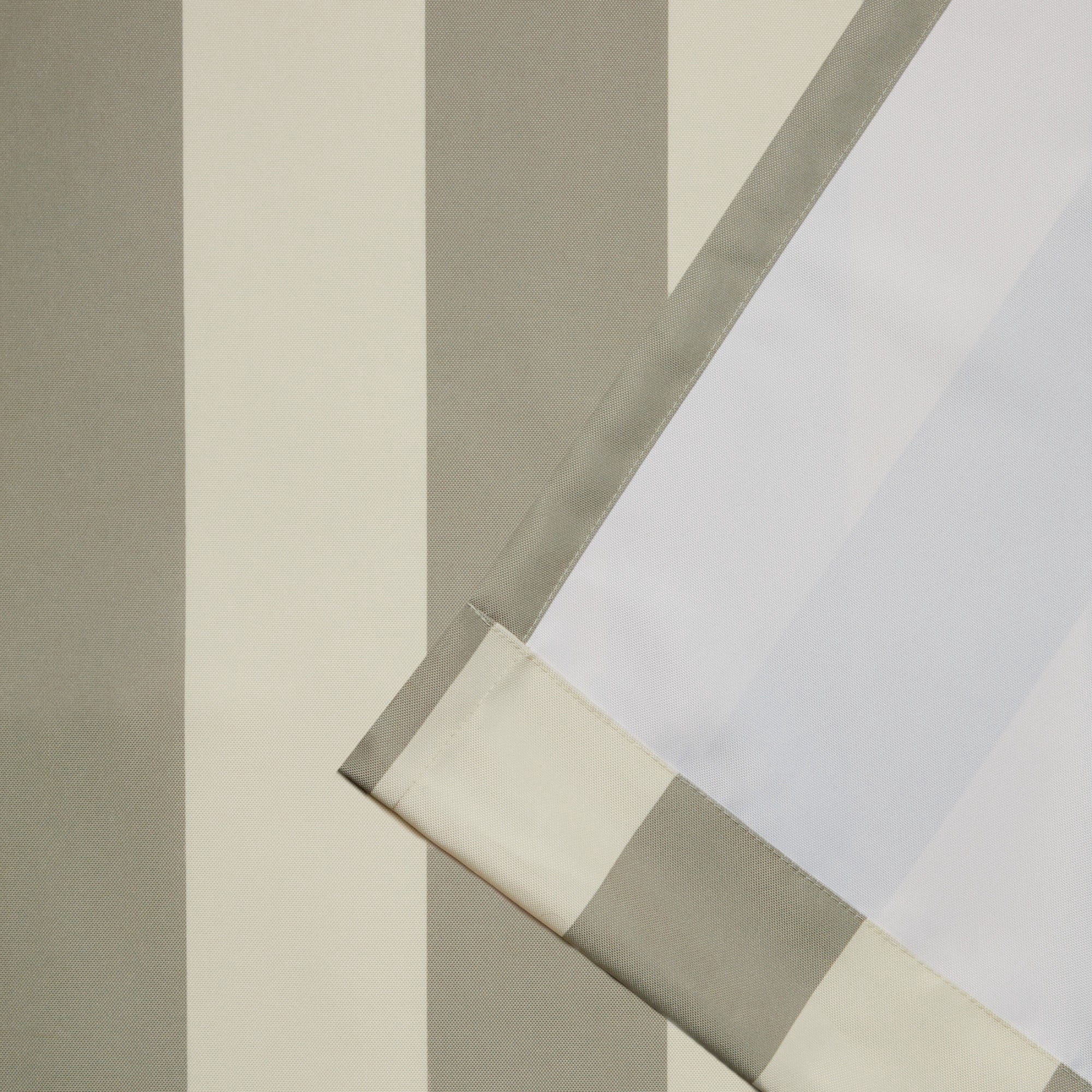Exclusive Home Canopy Stripe Indoor/Outdoor Grommet Top Curtain Panel Pair, 54"x84", Taupe / Sand