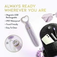 thumbnail image 3 of Delice Heartthrob Silicone Bullet Vibrator With Heart-Shaped Handle – Lavender Love, 3 of 11