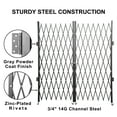 thumbnail image 3 of VEVOR Double Folding Security Gate, 5' H x 10' W Steel Accordion Expanding Gate, Black, 3 of 9