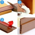 thumbnail image 5 of Cold Stop Door Draft Excluder, Silicone Soundproofing Strip by 3 Showers, Insulating Cold Draft and Insects (Brown), 5 of 5