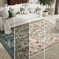 thumbnail image 6 of RUGKING Runner Rugs For Kitchen 2X7 Retro Oriental Rug Floral Print Mat Thin Traditional Carpet For Hallway Bathroom Hallway Taupe/Red, 6 of 9