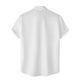 thumbnail image 4 of Playera Elvqul para Hombre Playa Algodón Manga Corta Blanco sin Estampado Solapa Abotonada, 4 of 8