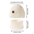 thumbnail image 3 of HNMKIU Winter Knitted Hat Scarf Set Thermal Unisex Ear Warmer Neck Cozy Cold Weather Outdoor Skiing Camping Travel Pink - One Size, 3 of 4