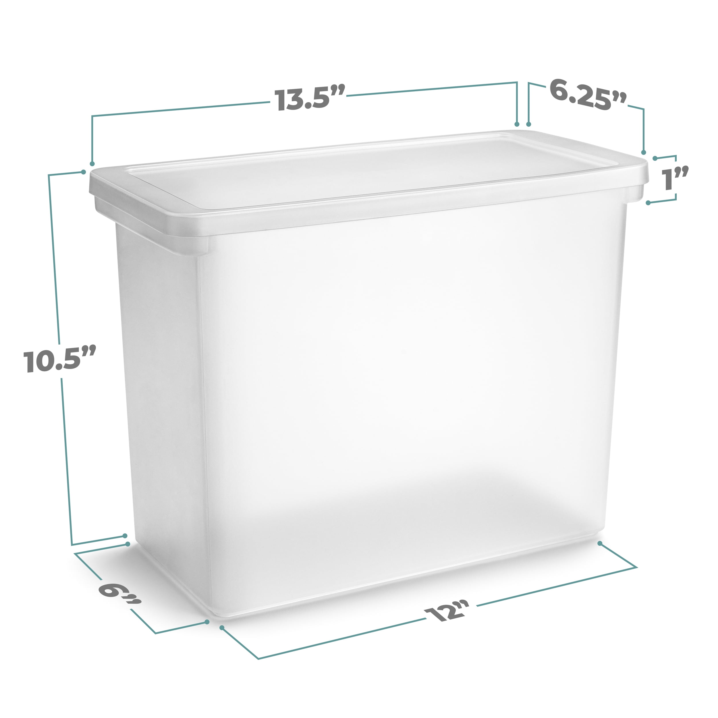 Sorbus Large Clear File Organizer Storage Bin with Lid for Binders, Notebooks, Folders, Magazines & More – 1 Pc