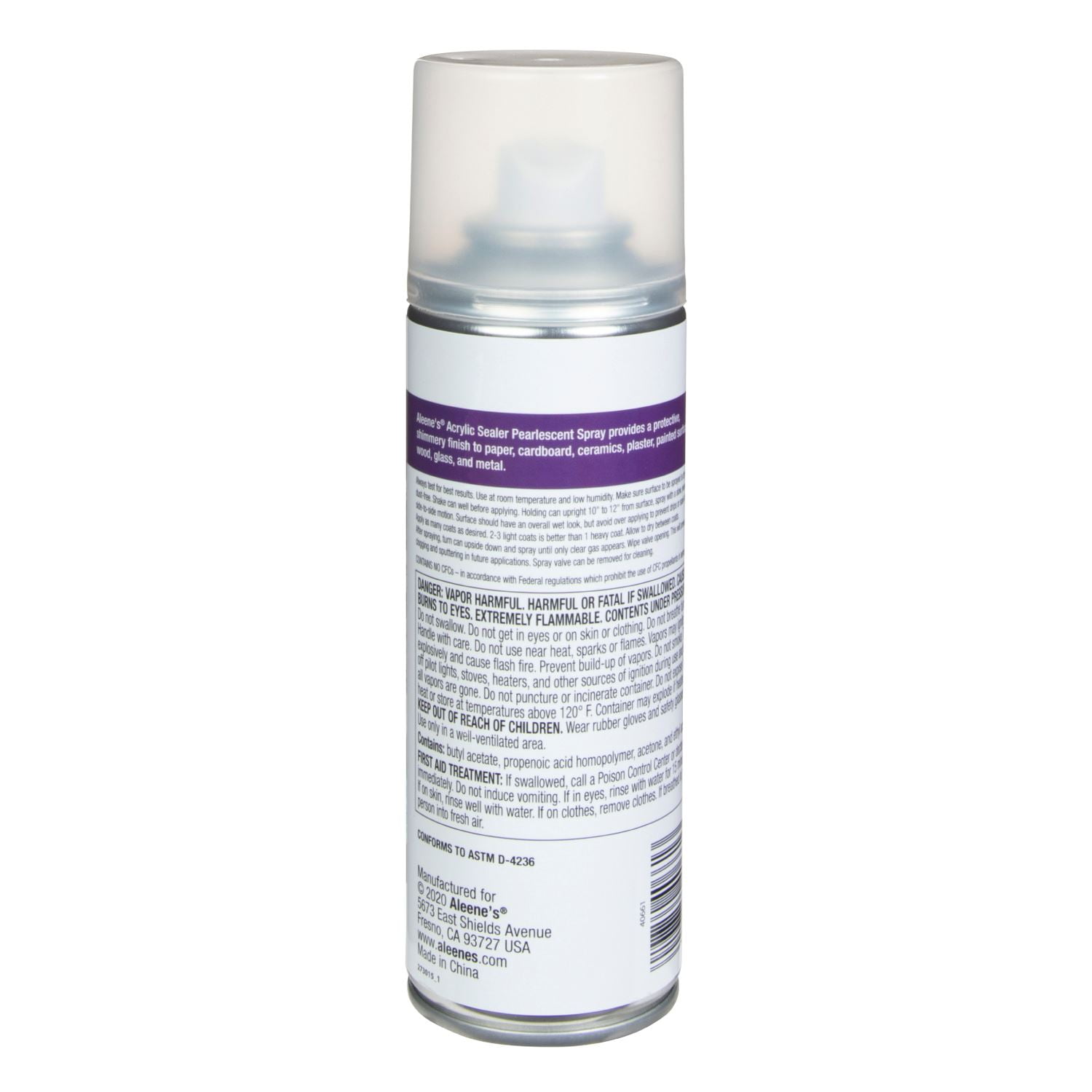 Vernis Acrylique en Spray Aleene, Fini Nacré, 177 ml – Séchage Rapide, Transparent, Anti-Jaunissement, Protège Papier, Bois, Verre & Métal