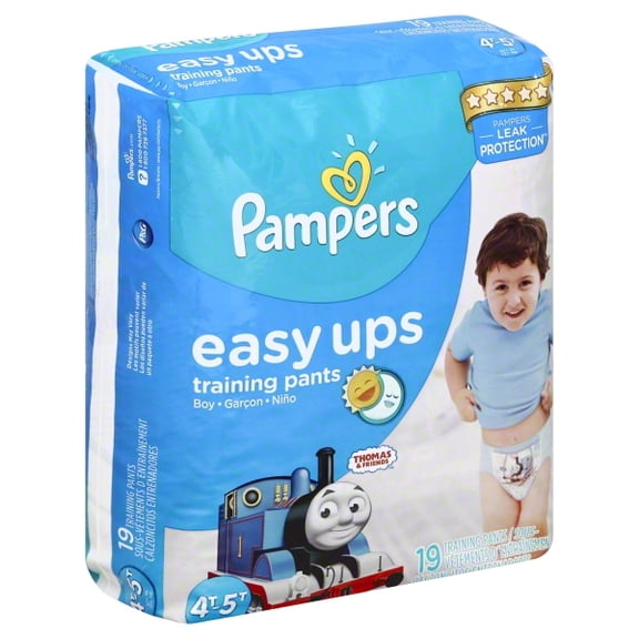 Pampers Easy Ups Boys Training Pants, Size 4T-5T, 19 Pants
