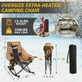 thumbnail image 6 of PNKKODW XL Oversized Heated Rocking Camping Chair,3 Heat Levels Heated,Cup Holder, 600D Oxford,for Winter Outdoor,Beige,(NO BATTERY), 6 of 8