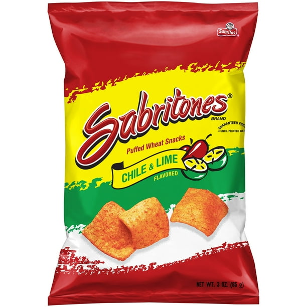 Sabritones Chile & Lime Flavored Puffed Wheat Snacks 3 oz. Bag
