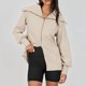 thumbnail image 2 of Chaqueta de Otoño Invierno con cuello vuelto para mujer de gran tamaño ajuste holgado traje diario básico, 2 of 7
