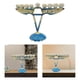 thumbnail image 5 of Menorah de Metal Esmaltado Pintado a Mano, Candelabros Judíos Adornados con Joyas, Candelabros con Detalles Enjoyados, Portavelas , AZUL Soledad Candelabro menorá, 5 of 9