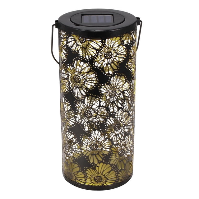 Lámpara De Proyector De Flores Huecas, Farol Decorativo Para Jardín, Lámpara Led Colgante Impermeable Con Energía Solar Para Balcón, Terraza, Jardín, Patio Kearding HA020165-00