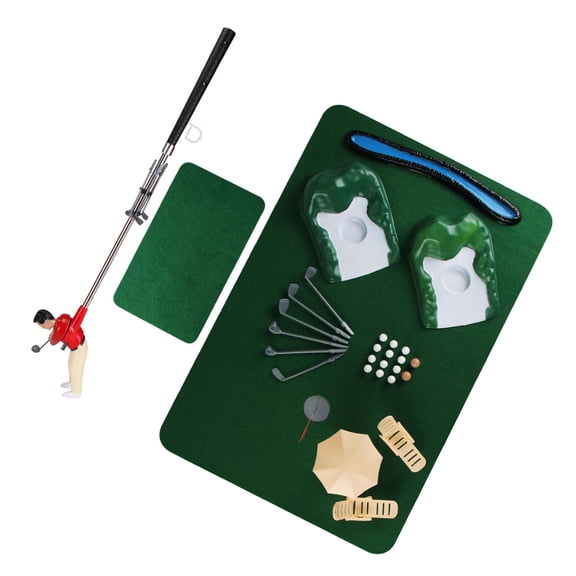 Golf Game Set Putting Mat Indoor Outdoor Golf Putters Putting Green Practice Training Aids Golf Gift for Office and Home