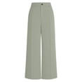 thumbnail image 5 of Wide Leg Pants for Women BWASD Straight Leg Suit Trousers Pockets Elegant Solid Color Trousers Light Ashy S-XXXL Casual Business Office Outfit Ladies Slacks, 5 of 7