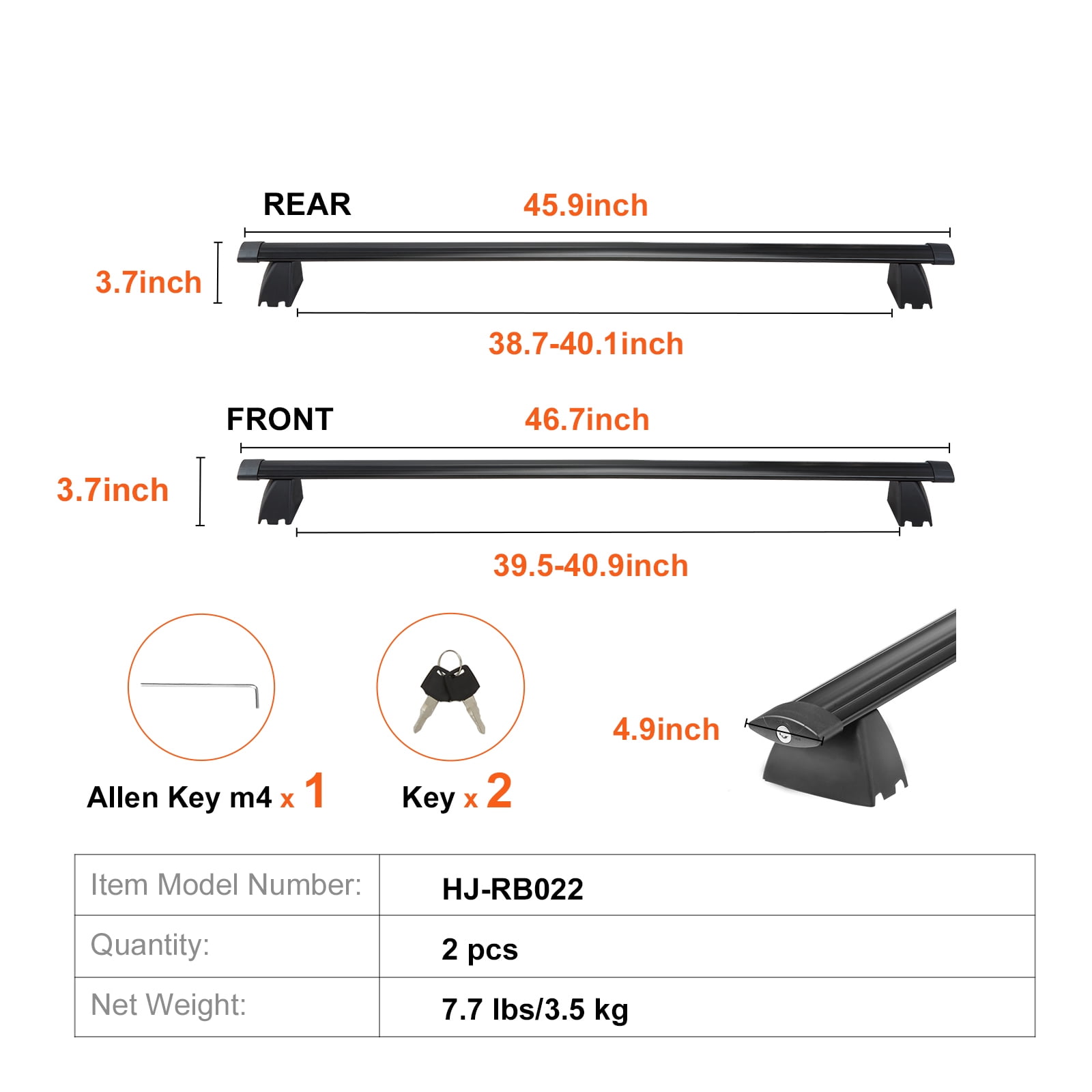 VEVOR Roof Rack Cross Bars, Compatible with 2011-2021 Jeep Grand Cherokee with Grooved Side Rails, 200lbs Load Capacity for Rooftop Cargo Carrier Bag Luggage Kayak Bi