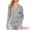 Grey, variant on DARING DIVA Fall Sweaters Collared V Neck Cable Knit Pullover Tops S Grey