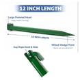 thumbnail image 6 of AnchorStake 12”  Tent, Tree & Canopy Garden Stakes, Heavy-Duty ABS Rust-Free Ground Anchors, Green, 10-Pack, 6 of 7