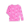 thumbnail image 4 of Wonder Nation Toddler Long Sleeve Tight Fit Cotton Pajama Set, 4-Piece, Sizes 12M-5T, 4 of 5