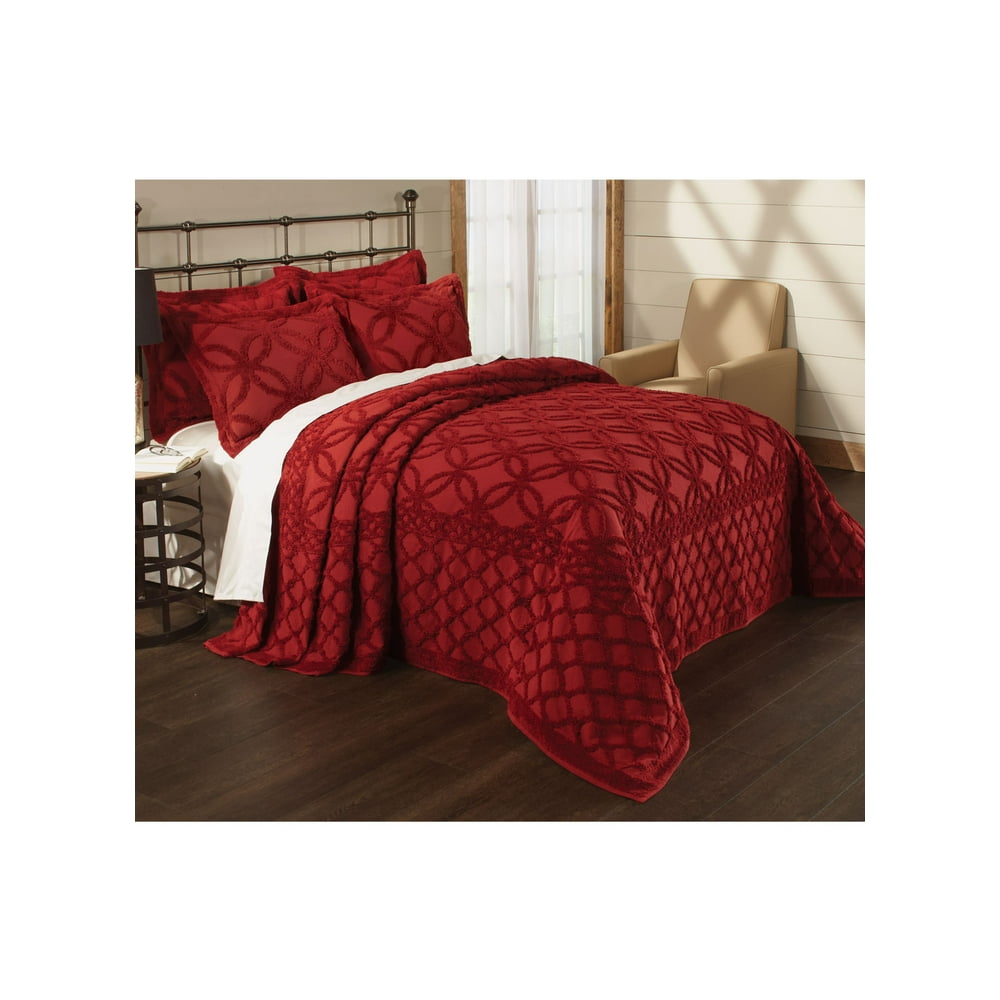 Cotton Chenille Bedspread Queen