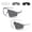 Gray+white, variant on UV400 Photochromic Polarized Safety Glasses,Oversized Around Impact Resistant, UV-Protective Sunglasses for Hiking & Cycling