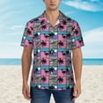 thumbnail image 4 of Haiem Hawaii Palms Printed Hawaiian Shirt for Men - Men’s Casual Beach Summer Shirts - Stretch Fabric with Modern Fit-Small, 4 of 9