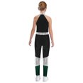 thumbnail image 2 of Freebily Kids Girls Shiny Metallic Gymnastic Unitard Sleeveless Bodysuit for Training and Performance Green 6, 2 of 6