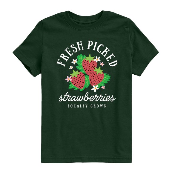 Instant Message - Fresh Picked Strawberries Short Sleeve Graphic T-Shirt