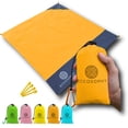 thumbnail image 1 of Manta de playa ECCOSOPHY, impermeable, compacta, 152 x 140 cm, color naranja, 1 of 6