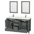 thumbnail image 5 of Wyndham Collection Wcs141460d-Qtz-Unsm24 Sheffield 60" Free Standing Double Basin Vanity, 5 of 7