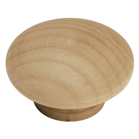 Hickory Hardware Natural Woodcraft Transitional Round Cabinet Knob 1-1/2 in. D 7/8 in. Unfinished 1