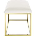 thumbnail image 4 of Modway Anticipate Velvet & Stainless Steel Bedroom Bench in Gold and Ivory, 4 of 5